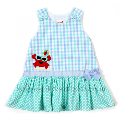 Lovely crab applique dress - BB1117A