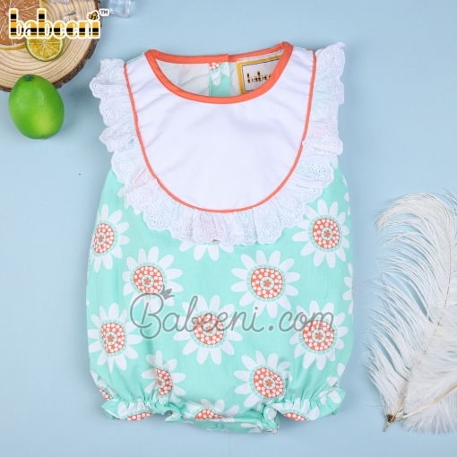 Elegant girl bubble coral white collar - BB2360B