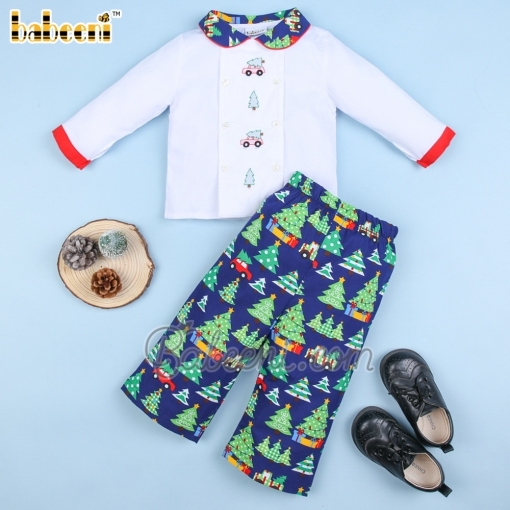 Lovely Xmas embroidery boy clothing - BB1479A