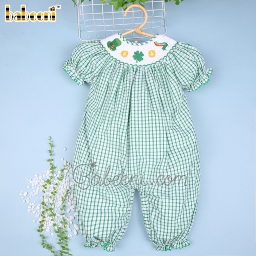Long shape St Patrick smocked bubble - BB1821