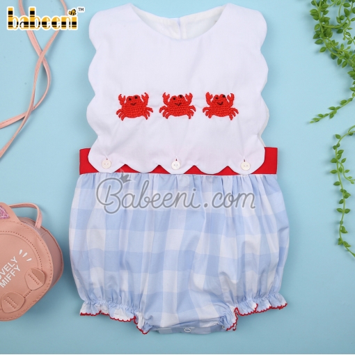 Crab crochet girl baby bubble – BB3051A