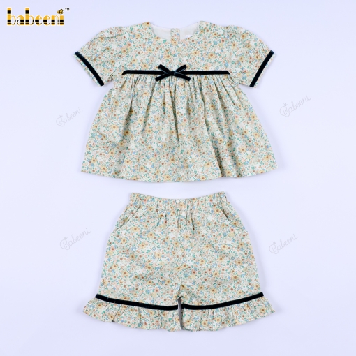 2 Piece Set Green Outline For Girl - BB3239A
