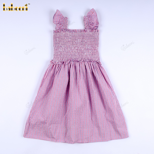 Girl Shirred Dress In Purple - BB3374